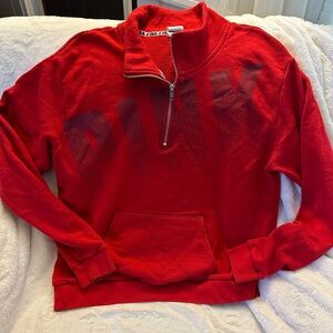 VS Pink Half-Zip Pullover Sweatshirt
